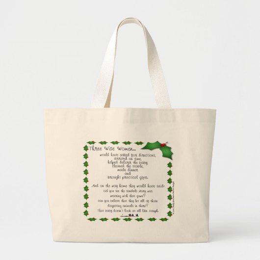 3人の賢い女性の買物をするトート ラージトートバッグ (正面)