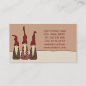 3人の賢い小妖精や小人、 名刺 (裏面)