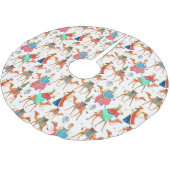 3人の賢人王とラクダすべてのプリント ブラッシュドポリエステルツリースカート (アングル)