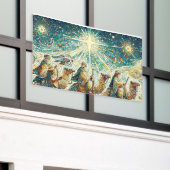 3人の賢人 横断幕 (ビルの外側)