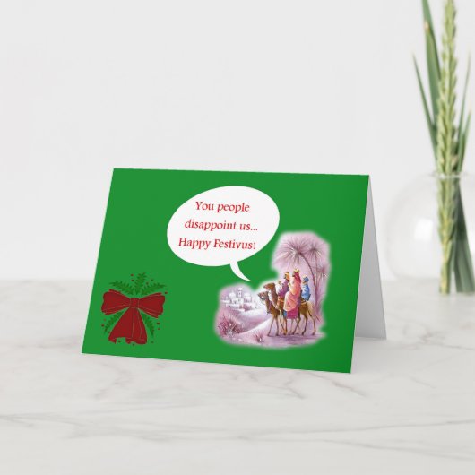 3人の賢者との幸せなFestivus シーズンカード (正面)
