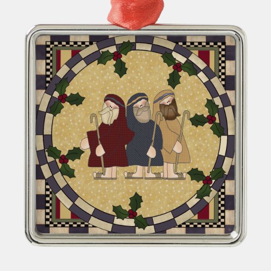 3人の賢者のクリスマスのオーナメント メタルオーナメント (正面)