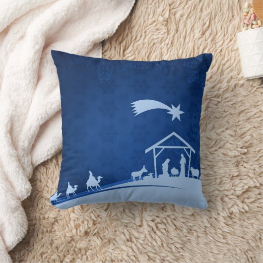 3人の賢者の枕との出生場面 クッション (ブランケット)