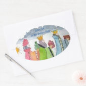 3人の賢者 楕円形シール (封筒)