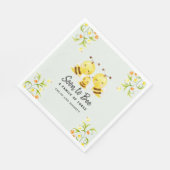 3人の赤ちゃんシャワーの家族になるカスタムに スタンダードランチョンナプキン (角)