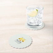 3人の赤ちゃんシャワーの家族になるカスタムに ペーパーコースター (インサイチュ)