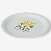 3人の赤ちゃんシャワーの家族になるカスタムに ペーパープレート (アングル)