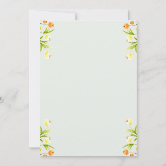 3人の赤ちゃんシャワーの家族になる 招待状 (裏面)