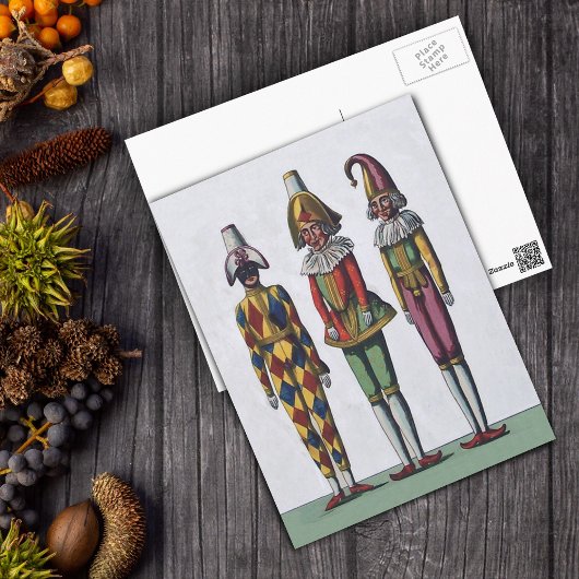 3人の道化師のポストカード ポストカード