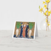 3人の適切な女性 カード (黄色い花)