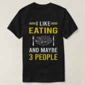 3人の食べ Tシャツ (デザイン正面)