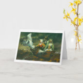 3人の魔女の挨拶カード カード (黄色い花)