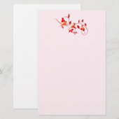 3人の（鳥）ショウジョウコウカンチョウ 便箋 (正面/裏面)