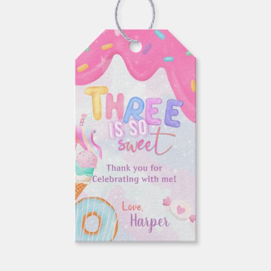 3人はとても甘い誕生日だ ギフトタグ (正面)