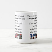 3人は決して信用しない。 コーヒーマグカップ (中央)