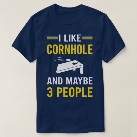 3人コーンホール Tシャツ (デザイン正面)
