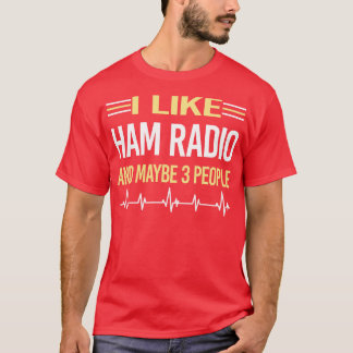 3人ハムラジオアマチュアラジオ Tシャツ