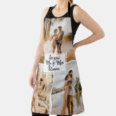 3人フォトグリッドのコラージュ結婚式の引き出物 エプロン (インサイチュ)