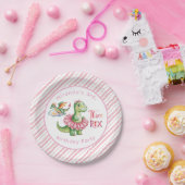 3人レックスガールバースデーパーティー ペーパープレート (パーティー)