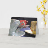 3人分のお茶 カード (黄色い花)