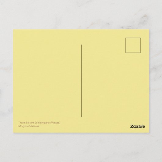 3人姉妹イエロージャケットスワップ ポストカード (裏面)