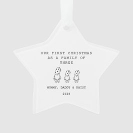 3人家族のクリスマスGonkスターオーナメント オーナメント