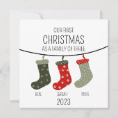 3人家族の初めてのクリスマス (正面)