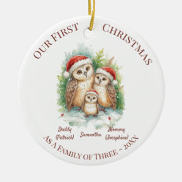 3人家族の初めてのクリスマス オーナメント
