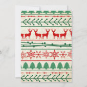 3人家族向けの平型ホリデーカード シーズンカード (裏面)