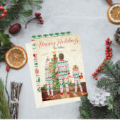 3人家族向けの平型ホリデーカード シーズンカード