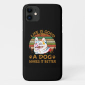 3人生は良い犬は良い Case-Mate iPhoneケース (裏面)