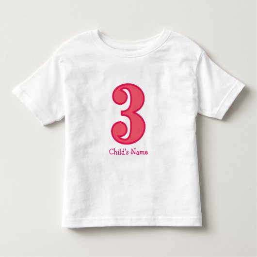 3人目の女の子の名前 トドラーTシャツ (正面)