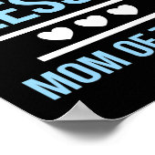 3人賛美の男の子の子の三つ組の母親 ポスター (角)