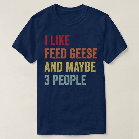 3人食べ物を与えもいるのが好き Tシャツ (デザイン正面)