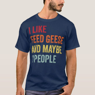 3人食べ物を与えもいるのが好き Tシャツ