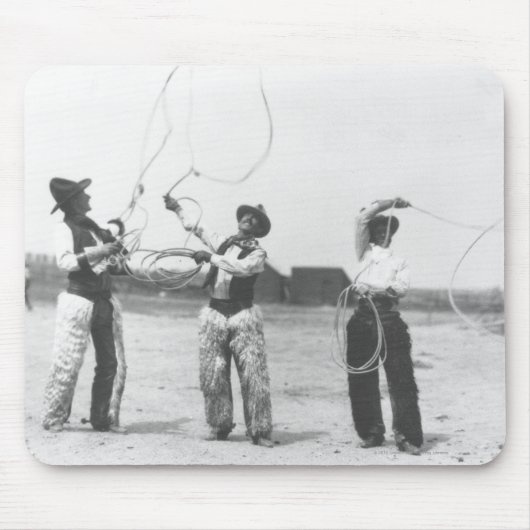 3人lassoing. マウスパッド (正面)