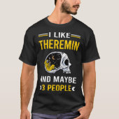 3人Theremin Theremonx Etherophone Tシャツ (正面)