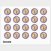 3位メダル コンペティション ステッカー 青と金 (シート)
