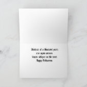 3体のゴーストのハロウィンカードと詩 カード (内部)