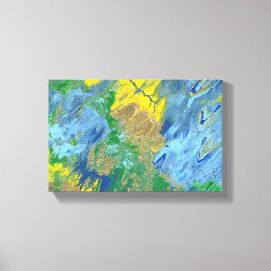 「3体のモンスター」アキ絵画リル キャンバスプリント (正面)