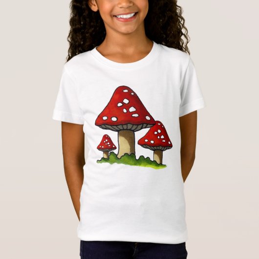 3個のきのこ、Toadstools: 元の芸術 Tシャツ (正面)