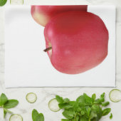 "3個のりんご"のデザインの台所タオル キッチンタオル (折り畳み)