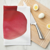 "3個のりんご"のデザインの台所タオル キッチンタオル (四つ折り)