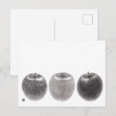 3個のりんご　横 ポストカード (正面/裏面)