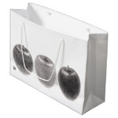 3個のりんご　横 ラージペーパーバッグ (正面アングル)