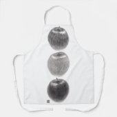 3個のりんご　縦 エプロン (正面)