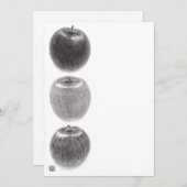 3個のりんご　縦 シーズンカード (正面/裏面)