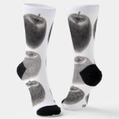 3個のりんご　縦 ソックス (傾斜あり)