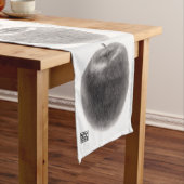 3個のりんご　縦 ロングテーブルランナー (インサイチュ)