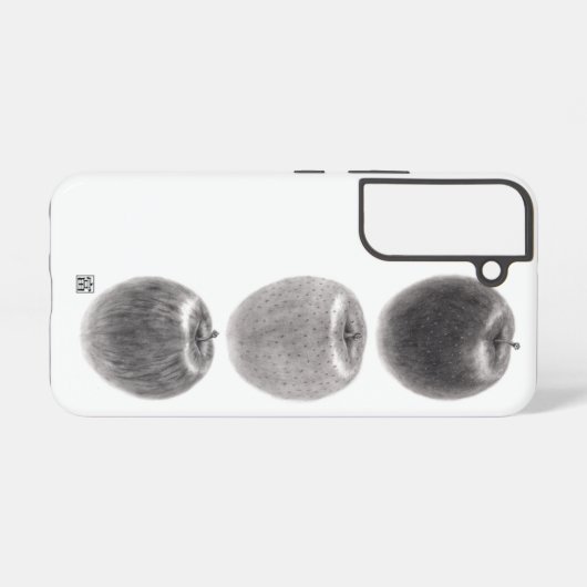 3個のりんご　縦 SAMSUNG GALAXYケース (裏面横)